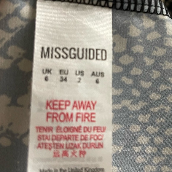 Missguided gray snake print satin cowl midi dress - Picture 8 of 8